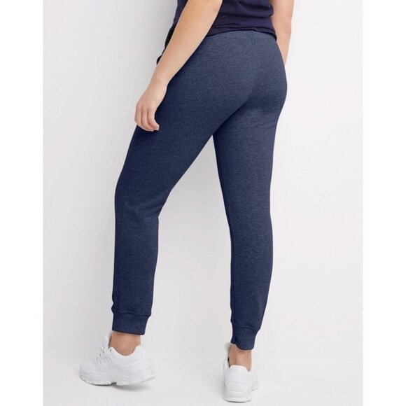 NWT Hanes EcoSmart Women's Fleece Joggers, 29" Size S‎ Color Navy Heather - Picture 5 of 10